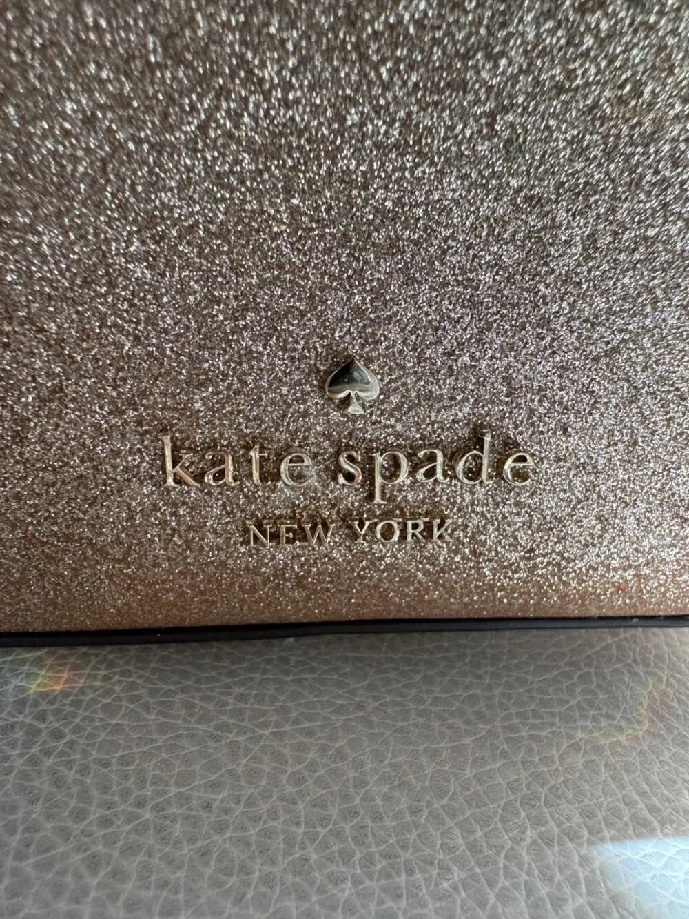 Kate Spade Glimmer Oval Camera Bag & Kenzie Glitter Card Case NWOT